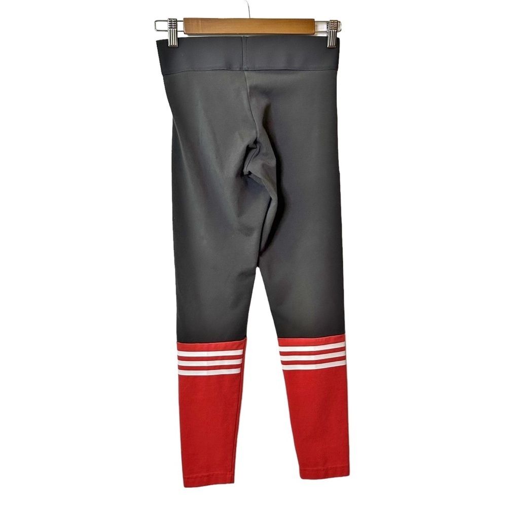 Adidas Women’s Sport ID Tights Leggings Charcoal Gray Coral Sport Elastic Small - Picture 4 of 7